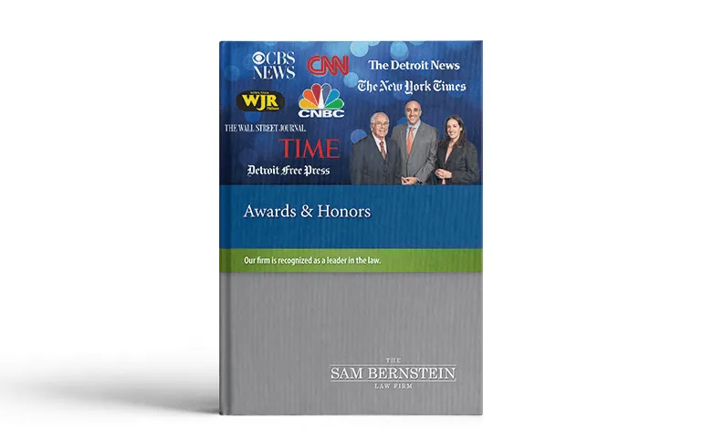 Cover of the “Awards & Honors” e-book from The Sam Bernstein Law Firm