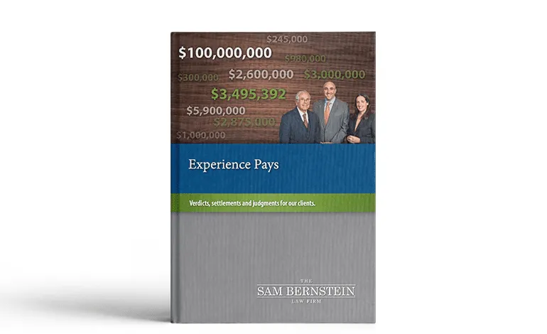 Cover of the “Experience Pays” e-book from The Sam Bernstein Law Firm