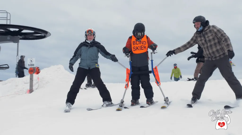 blind skier
