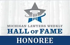 Michigan Lawyers Weekly Hall of Fame 2022 Logo