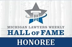 Michigan Lawyers Weekly Hall of Fame 2022 Logo