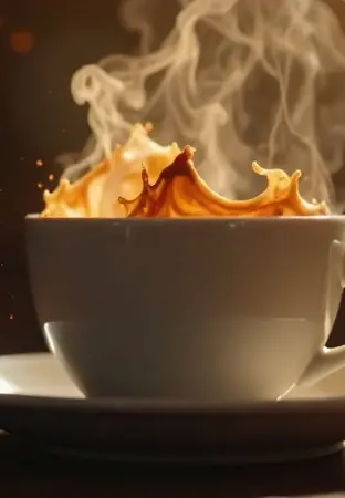 Hot Beverage Burns - illustration