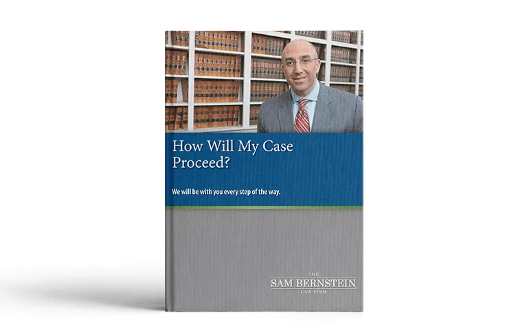 Cover of the “How Will My Case Proceed?” e-book from The Sam Bernstein Law Firm