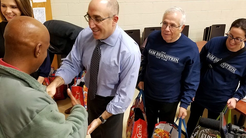 Mark Bernstein meeting veteran at event