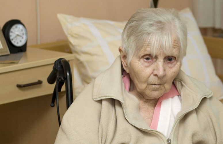woman in nursing home