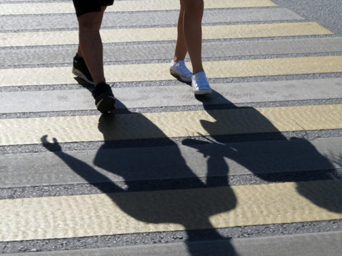 Be Careful Of People Crossing The Road. For People Using Crosswalk