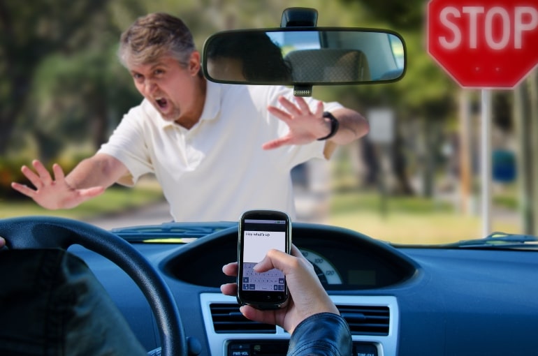 pedestrian accident, texting and driving, distracted driving