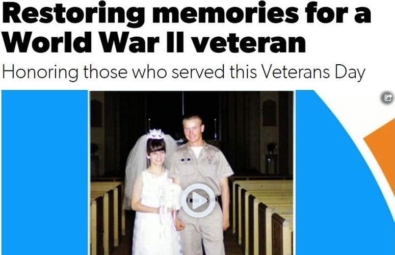 Restoring memories for a World War II veteran article