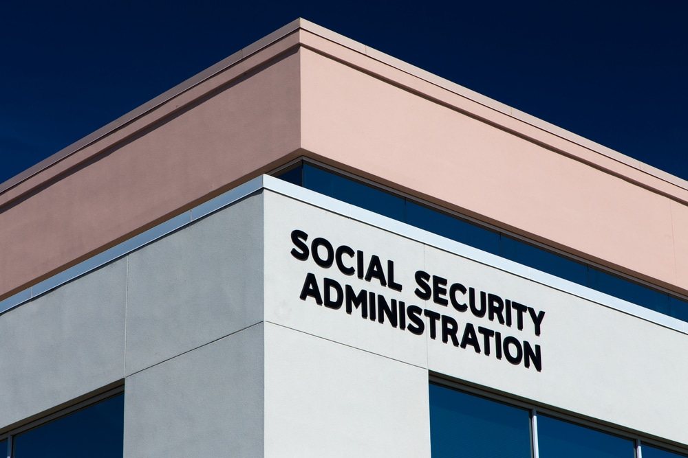 building with the words social security administration on the front of it