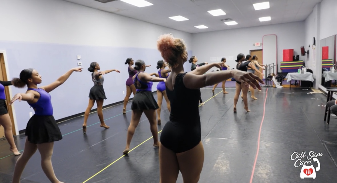 Group of dance students in a dance academy
