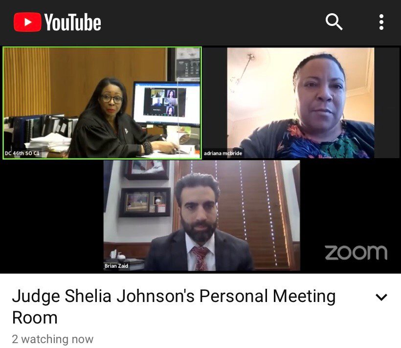 Zoom call screen shot with 3 people