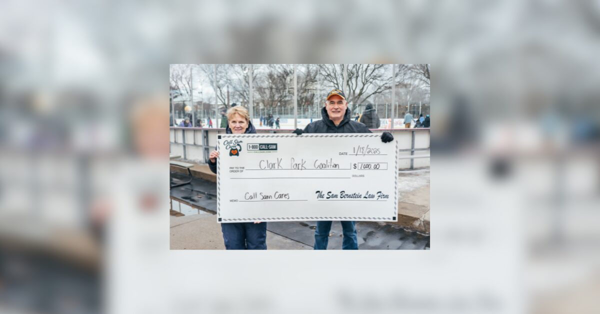 clark park team with big check