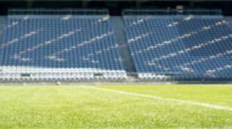 Empty football stadium