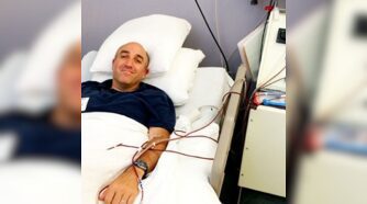 Mark Bernstein donating bone marrow