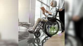 woman sitting in wheelchair