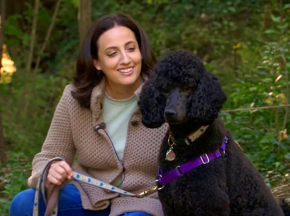 Beth Bernstein with a poodle dog